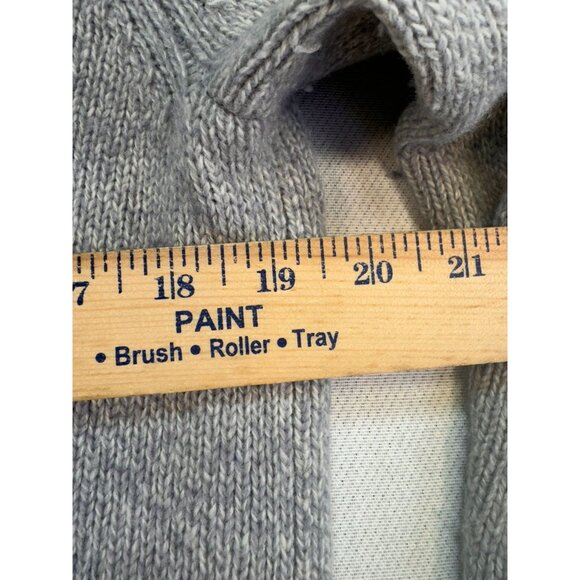 Mens Wool-Blend Preppy Academia Button-Up Sweater Size L Gray Classic - Picture 8 of 15